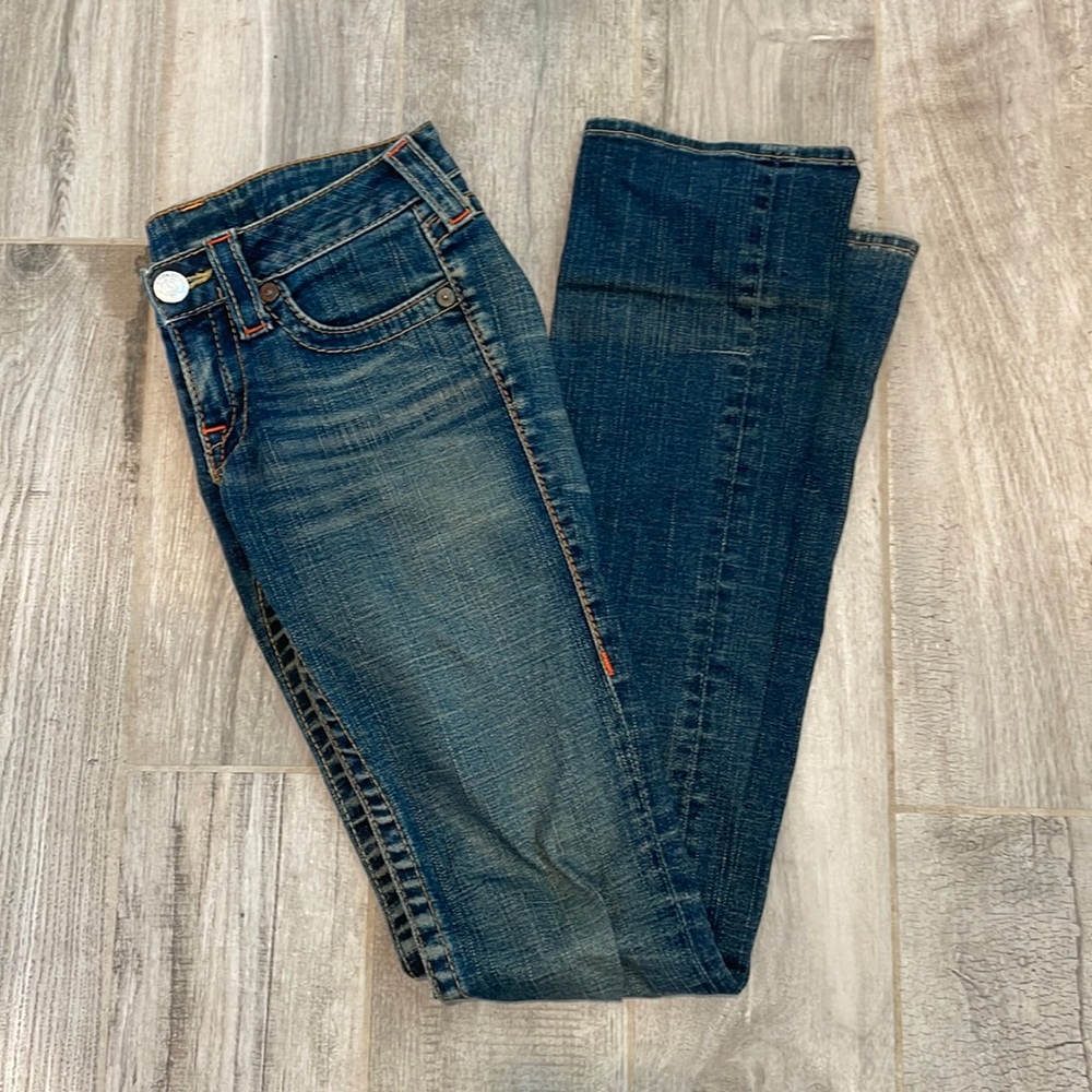 True Religion Size 24 Straight Leg Jeans